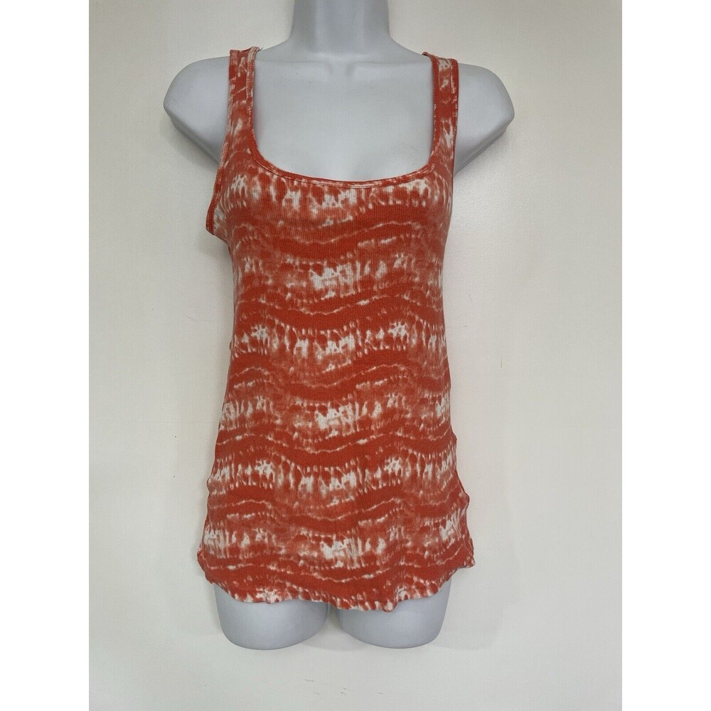 Faded Glory Womens Orange Tank Top V-Neck Size L B16